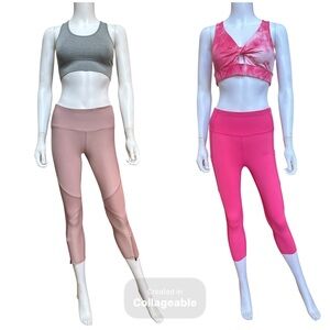 RBX Pink and Dusty Rose Women's Leggings, set of 2, NWOT, S